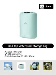 Naturehike 2L/4L/8L/12L/20L 捲口防水收納袋，真空排氣設計，PU 2000mm 防水，多場景使用，適合戶外露營、旅行、商務出差 - 彩色 - 查看 25