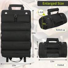 Tool Bag, Roll-Up Tool Bag, Detachable 6-Compartment Tool Organizer For Mechanics, Electricians And Hobbyists - A - View 5