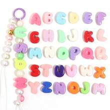20/30pcs Colorful Acrylic A-Z English Letter Random Beads, Suitable For DIY Necklace And Bracelet Making, Phone Chain, Keychain, Bag Pendant Decoration - Multicolor - View 6