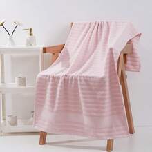 Luxury 100% Pure Cotton Wholesale Bath Towels, Soft And Highly Absorbent, Customized Knitted Baby Bath Towels For Home Use - Pink - View 10