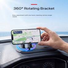 Multifunctional Car Non-Slip Mat With 360° Rotating Phone Holder – 3-In-1 Car Non-Slip Mat, Dashboard Mat Non-Slip Pad For Car Dashboard Storage Of Fashion Glasses, Keys, Car Navigation Holder, Phone Holder For Car, Multifunctional Non-Slip Mat For Small Cars - Multiple Styles - View 6
