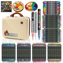 FLYSEA 【Vibrant Acrylic Marker Set】54色系列，12/18/24件裝鮮豔丙烯麥克筆組－中尖筆頭（2-3mm）－適用於石頭彩繪、黑紙、滑板裝飾、木材、塑膠、畫布、聖誕賀卡 - 多色 - 查看 8