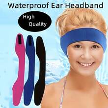 1pc Adjustable Ear Cover Swim Cap Headband, Made Of Waterproof Neoprene Material, Effectively Prevents Water From Entering Ears, Suitable For Swimming Lessons, Water Sports, Fitness And Bathing, Pool Accessory - A - View 3