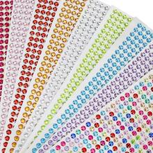 300/2400 piezas Pegatinas de strass de 5 mm, pegatinas de gemas, pegatinas de joyería autoadhesivas, pegatinas de strass brillantes para manualidades, decoración de maquillaje de ojos, adecuadas para ojos y uñas, múltiples estilos de pegatinas de strass acrílicas - A - Ver 11