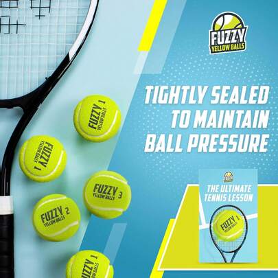 Duty Indoor & Clay Court - ITF Approved & Pressure-Sealed Colored Tennis Balls All Levels - Bonus Live Arm Serve Training Via QR Code OPN3