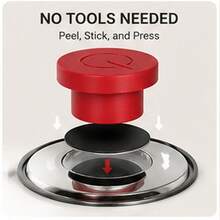 1pc Easy-To-Stick Toilet Flush Button - Prevents Nail Breakage, Suitable For Long Nails - Creative Bathroom Accessory, Toilet Decor - Red - View 5