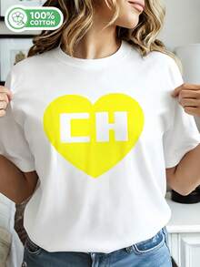 El Chapulin Colorado T-Shirt, 180g, Women's 100% Cotton Printed Short-Sleeved T-Shirt - 白色 - 查看 5