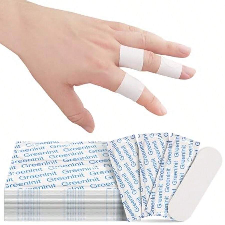 Finger Tape, Hand Tape For Dry, Cracked Skin - 100 Count Hypoallergenic Cotton Hydration Tape For Fast Pain Relief, Skin Crack Healing, And Rough Skin Protection - As Pic - View 1
