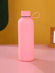 500ml 16.9oz Stainless Steel American Narrow Mouth Insulated Water Bottle, Portable Vacuum Insulated Water Bottle With Rope Handle, Suitable For Outdoor Sports And Back To School Season - 500ml - Pink - View 3