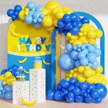 133pcs Blue And Yellow Balloon Arch Kit With Light Blue And Yellow Balloons For Lemon BabyShower Graduation Birthday Party Anniversary Wedding Decorations - Style 1 - View 2