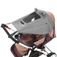 Universal Stroller Sunshade With Newborn Protection, Stroller Sun Canopy, Baby Stroller Protection Accessory. - Black-with Viewing - View 10