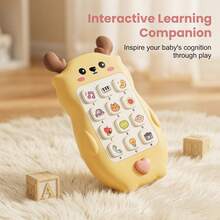 Infant Sound & Light Toy, Chewable Realistic Button Operation Early Education Device, Educational Music Game Phone (Batteries Not Included) - 彩色 - 查看 7