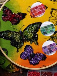 Kit de fabricación de joyas DIY - Caja de 15 compartimentos con cuentas de vidrio de unicolor tipo arroz y tubo para pulseras y collares - Multicolor - Ver 8