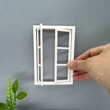 Cửa sổ nhà mô hình tỷ lệ 1:12, cửa sổ trong và ngoài có thể mở được, cửa sổ nhựa nhỏ màu trắng ấm, cửa sổ và cửa ra vào có thể mở, phụ kiện trang trí cảnh thu nhỏ, đạo cụ chụp ảnh cảnh siêu nhỏ, phụ kiện trang trí nhà mini - Cửa sổ đôi - Xem 8