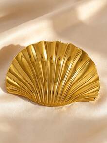 Vintage exquisite charmende Ozean-Stil Seestern Muschel Brosche 304 Edelstahl nicht verblassend lässig vielseitig geeignet für den täglichen Gebrauch von Frauen Kleidung Anstecknadel Accessoire Schmuck - Goldgelb - Übersicht 6
