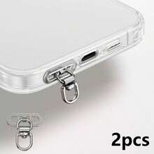 2/4/6pcs Mini 360° Rotating Ultra-Thin Stainless Steel Metal Phone Lanyard Clip, Multiple Macaron Color Options Compatible With IPhone 18, DIY Phone Case Side Hanging Speaker Hole, Single Hole Metal Connector, Anti-Drop Anti-Loss Finger Holder, Compact Ultra-Thin, Comfortable Grip, Phone Charm Decoration, Creative Personalized Phone Lanyard Connector, Phone Case Back Adhesive Pad Fixed Bracket, Universal Phone Accessory - Multicolor - View 16