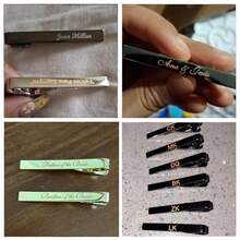 1/5/10 PcsCustomized Tie Clips , Engraved With Names, Shirt & Suit Accessories, Perfect For Father's Day, Birthdays, Weddings-Unique Gifts For Groom - Multicolor - View 7