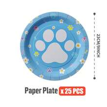 50/25/10pcs Pet Paw Print Disposable Paper Plates, Party Supplies, Suitable For 50 Guests, Disposable Paper Plates Party Tableware For Birthday, Wedding, Party, Family Picnic - View 24