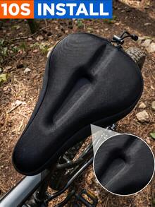 Gel Filled Bicycle Seat Cover, Super Soft, Sports Bicycle Seat, Unisex, Mountain Bike, Road Bike, Indoor Fitness Bike, Indoor Cycling Bike, Essential Bicycle Accessory, Cycling Accessory - Multicolor - View 8