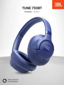 JBL Tune 730BT 無線耳罩式藍牙耳機，純低音音質、76小時電池續航、雙波束成形麥克風、多點連接、藍牙 6.0、可折疊舒適佩戴 - 藍色(New) - 查看 12