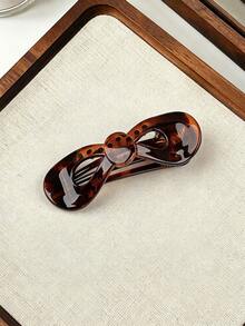 1pc Vintage Elegant Glossy Bow Alligator Hair Clip, Versatile Hair Accessory For Ponytail And Updo, Suitable For Thick Hair, Back Of Head Hair Claw Hair Accessory - Multicolor - View 7