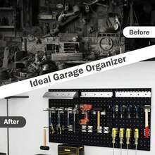 Wall-Mounted Pegboard Kit With 3 Pegboards For Garage Workshop-Black-XY156752 - TA10069NY - View 7