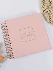 Pink Foil Coil Bound Notebook, Faith Study Journal, Women's Church Reading Sketchbook - A - View 4
