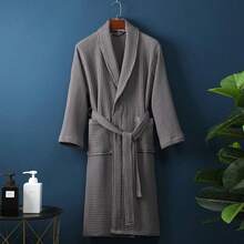 Haus Hana Jubah Mandi Waffle, Menyerap Keringat, Cepat Kering, Unisex, Cocok untuk Musim Semi/Panas, Homestay, Hotel, SPA, Potongan Longgar, Berbagai Warna, Desain Minimalis, Perlengkapan Kamar Mandi & Rumah, Kembali ke Sekolah - MultiWarna - View 15