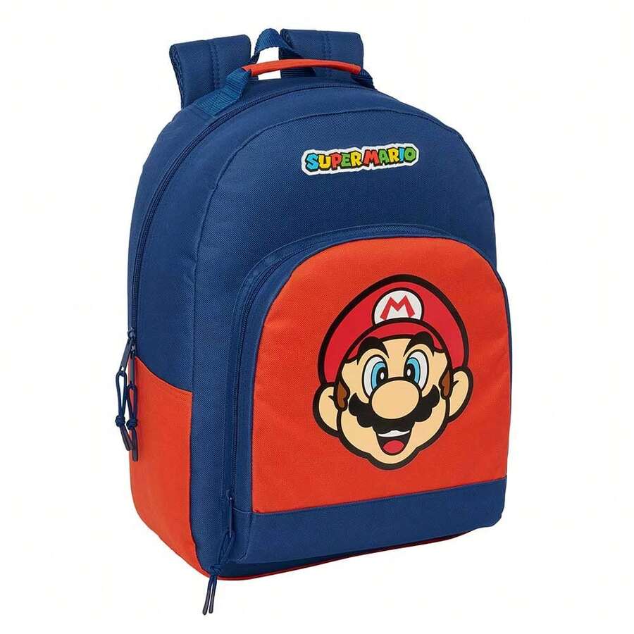 Nintendo SUPER MARIO BROS. Mamma Mia School Backpack, Adaptable To Trolley, 32x15x42 Cm, Ergonomic Padded Shoulder Straps And Back, Front Pocket, Double Zipper - Option 2 - View 1