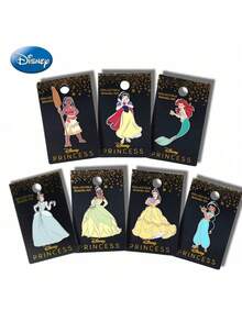 Monogram Disney 1個迪士尼官方授權琺瑯別針 邪惡皇后 烏蘇拉 冰雪奇緣艾莎 安娜 歐拉芙 貝兒 蒂亞娜 白雪公主 仙蒂瑞拉 茉莉公主 收藏款胸針 時尚合金別針 適用於衣物背包裝飾 生日聖誕新年禮物 - 1 pc - 查看 6