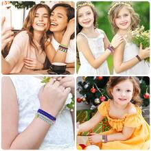 Girls Handmade Woven Rope Bracelet Making Kit, Children's Art Friendship Bracelet DIY Handmade Jewelry Set, Birthday Christmas Holiday Gift - Multicolor - View 11