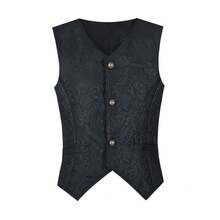Vestes d'extérieur pour hommes - Gilet court jacquard blanc - View 2