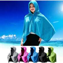 Cooling Hooded Cape , Burnoose,Super Absorption, Fast Drying , Used For Outdoor Works Sun Protection, Beach, Fitness, Hiking Fishing And Other Long-Term Sun Protection Cape, Cloak. Excellent Cooling Beach Towels For Hot Weather , Sun Protection Set - Multicolor - View 2