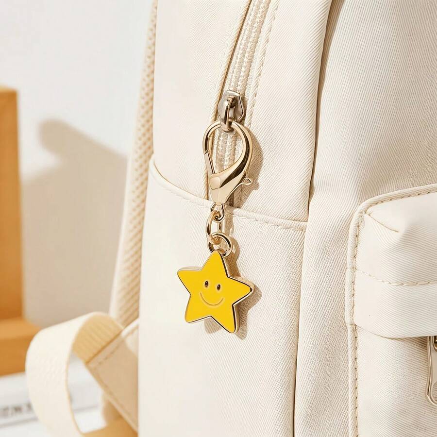 18 piezas Llavero de estrella de cinco puntas - Regalo de la suerte, siempre a tu lado, lindo accesorio para bolso de mujer, accesorio de moda, elegante llavero de encanto, llavero decorativo de alta calidad, adecuado para accesorio de bolso de mujer/decoración personalizada de llave de coche/combinación de moda para fiestas, regalo de cumpleaños para amigos/familia/compañeros de clase/mamá/novia, regalo ideal, intercambio de regalos de vacaciones - Multicolor - Ver 1