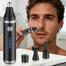 Electric Nose Hair Trimmer, USB Rechargeable Nose And Ear Hair Trimmer, Unisex Nose Hair Shaver, Painless Eyebrow And Facial Hair Removal Device, 500mAh Battery Capacity - View 3