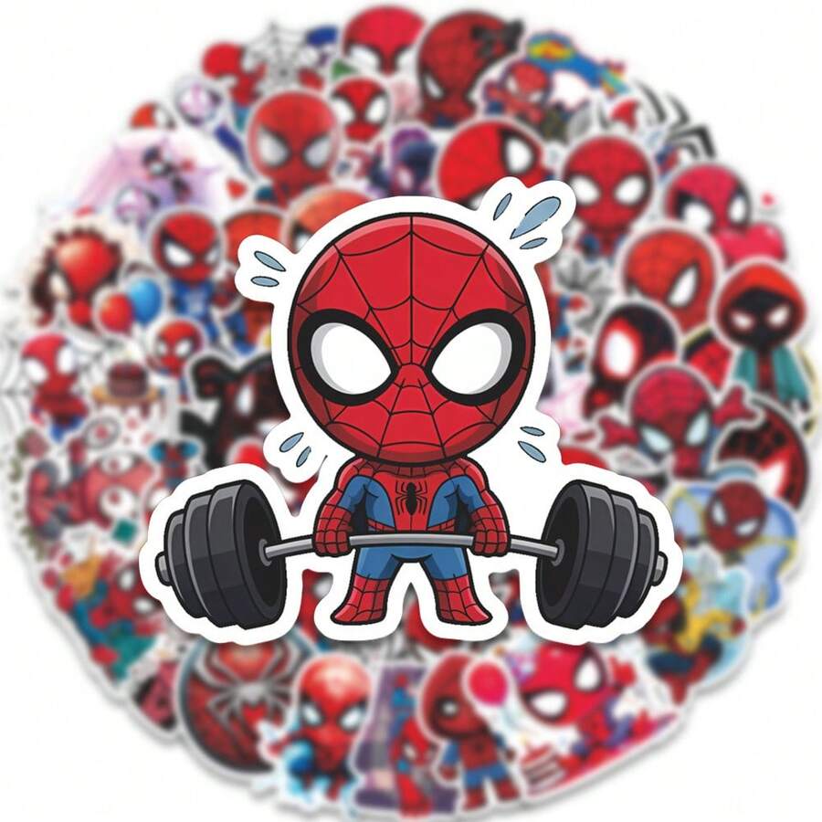 DOBBLE 51 piezas Pegatinas impermeables para portátil/maleta/bicicleta, paquete de pegatinas kawaii de dibujos animados lindos y variados - Multicolor - Ver 1