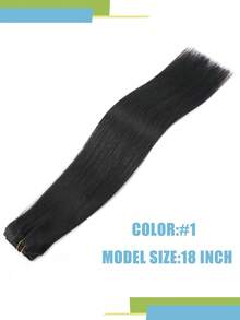 JIAMEISI Clip In Hair Extensions Real Human Hair, Remy Human Hair Extensions Double Weft With Lace 70g 7pcs, Natural Straight Clip Ins For Women,#1 Jet Black - S1 - View 2