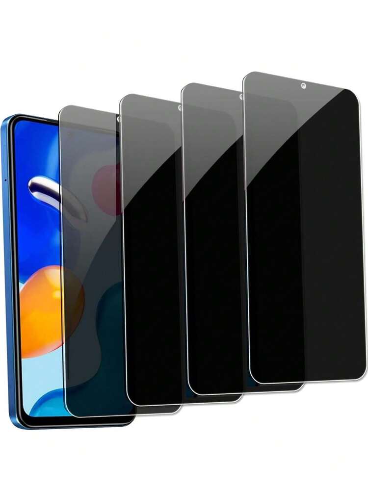 4Pcs Privacy Anti Spy Screen Protector Compatible With Xiaomi , Tempered Glass Film, Case Friendly, 9H Hardness,Scratch-Proof, Ultra Resistant, Bubble Free - Black - View 134