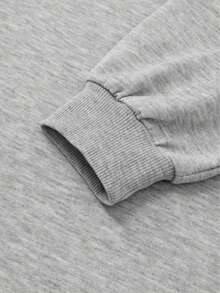 Women's Cotton Blend Lightweight Crewneck Sweatshirt Nope Not Today Graphic All Seasons Casual Back To School Family Holiday Daily Wear - Grey - View 6