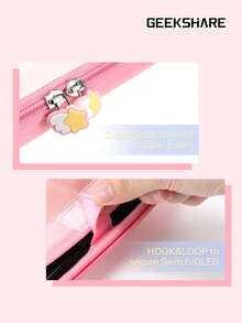 GeekShare Cute Star Wing Storage Bag Compatible With Switch 2017/Switch OLED, Suitable For Switch Console And Game Accessories - Pink - View 5