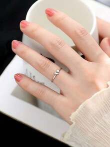 1pc Cute Ring For Women, Wedding, Engagement, Party, Valentine's Day Gift - 1# - View 5