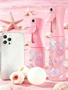 Shell Pattern Transparent PET Refillable Travel Spray Bottle - Multi-Functional Fine Mist Spray Bottle For Travel, Can Be Used As Makeup Remover Dispenser, Reusable Hair Spray Bottle And Continuous Sprayer, Suitable For Hair Styling, Cleaning And Facial Moisturizing - Multicolor - View 4