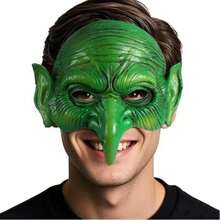 Halloween Carnival Party Stage Easter Carnival Party Realistic Witch Mask Cosplay Green Witch Mask - Multicolor - View 1