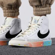 Nike Blazer Mid Graffiti Trailblazer Men's Casual Shoes - White/Multicolor - View 6