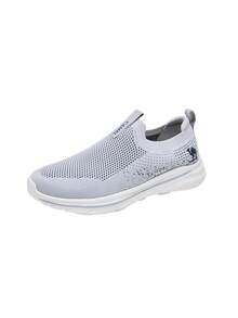 CAMEL CROWN Men's Outdoor Non-Slip Casual Spring Breathable Mesh Slip-On Walking Shoes - Light Grey - View 2