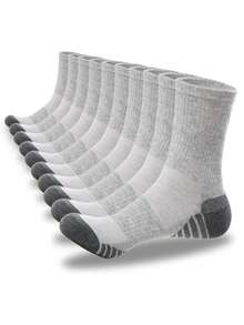 10 pares de calcetines deportivos para hombre, malla transpirable, absorción de humedad y resistencia al olor, adecuados para fitness, correr, senderismo al aire libre, fútbol y otros deportes - Multicolor - Ver 5