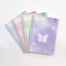 A5 Spiral Notebook + Butterfly Ballpoint Pen, With Double Coil – 60 Pages Per Book, Exquisite Love Letter And Butterfly Pattern Design, Inner Pages With Grid Paper Diary, Suitable As Gift, Office/School Supplies, Guest Birthday Gift, Graduation Party Supplies, 2026 Graduation Party Supplies, Graduation Ceremony - A - View 8
