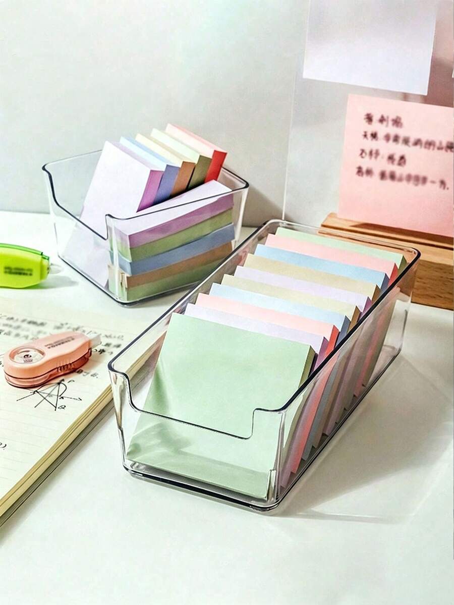 6件透明抽屜收納盒，幫助您整理桌面 - 適用於小隔層收納盒 - 可組合 - 分類收納盒