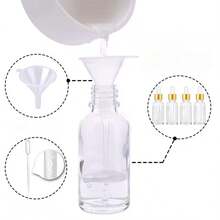 1/5pcs Transparent Thickened Dropper Bottles With Leak-Proof Gold Caps - Suitable For Storage, Travel, Essential Oils, Cuticle Oil, Extracts - White Bottle - View 5