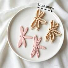 Sun & Moon, Butterfly, Dragonfly, Bird Shaped Clay Cutter Set, Polymer Clay Jewelry Making, Soft Clay Earring Molds, For Earrings, Brooches, Pendants, Pottery Molds, High Precision Soft Clay Cutting Molds - Apricot - View 2